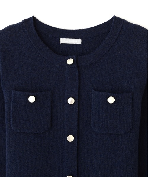 JILL by JILL STUART(ジルバイジルスチュアート)の「◇ニットジャケットドッキングワンピース(ワンピース・レディース・ネイビー/ホワイト/グレー・FREE)」の13枚目の写真