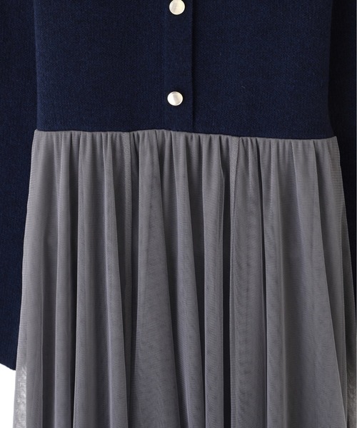 JILL by JILL STUART(ジルバイジルスチュアート)の「◇ニットジャケットドッキングワンピース(ワンピース・レディース・ネイビー/ホワイト/グレー・FREE)」の15枚目の写真