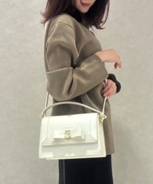 パールカラージュエルリボンショルダーバッグ