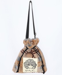 653445：もふもふチェック ミニショルダーバッグ