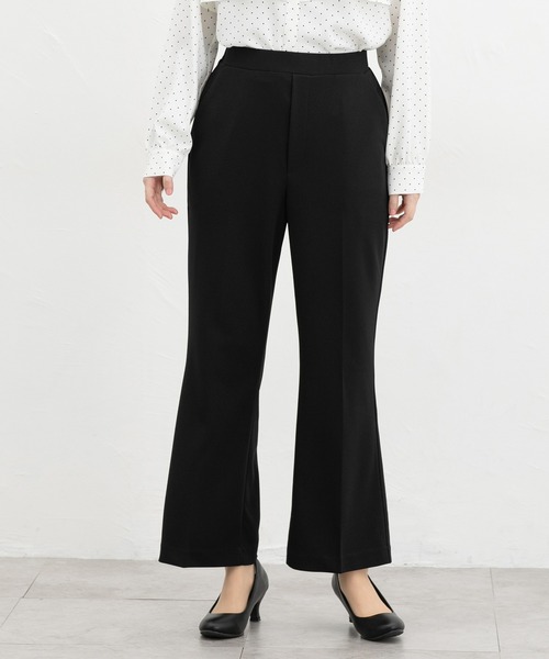 Honeys(ハニーズ)の「【抗菌防臭】セミフレアパンツ(スラックス・レディース・ブラック/ネイビー/グレイッシュベージュ・L/S/M/LL)」の12枚目の写真