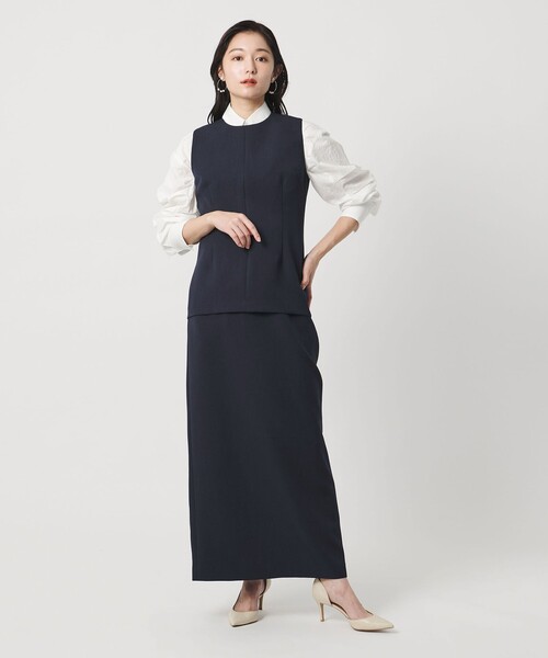 MARW UNITED ARROWS（マルゥ ユナイテッドアローズ）の「＜MARW UNITED ARROWS＞バックスリット タイト スカート（スカート・レディース・ナチュラル/ネイビー/ダークグレー・38/36/34）」の6枚目の写真
