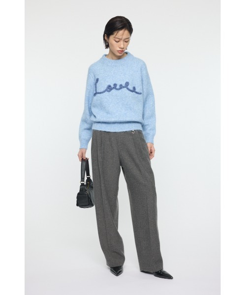 MOUSSY（マウジー）の「BACK RIBBON セーター（ニット/セーター・レディース・アイボリー/ライトブルー/ネイビー・FREE）」の8枚目の写真