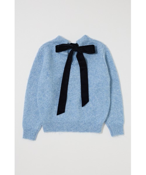 MOUSSY（マウジー）の「BACK RIBBON セーター（ニット/セーター・レディース・アイボリー/ライトブルー/ネイビー・FREE）」の12枚目の写真