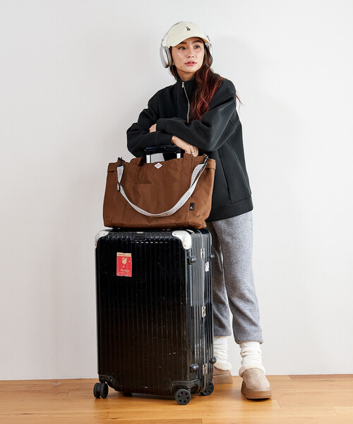 FREAK'S STORE（フリークスストア）の「ROOTOTE × FREAK'S STORE/ルートート ＜ショルダーストラップ付＞別注 ミディアムポケッツ D 撥水 トートバッグ ジャガードストラップ/ママバッグ/A4サイズトートバッグ/大容量トートバッグ（トートバッグ・レディース・ブラウン/グレー/ブラック・ONE SIZE）」の13枚目の写真