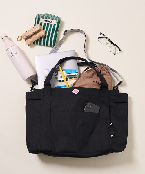 FREAK'S STORE（フリークスストア）の「ROOTOTE × FREAK'S STORE/ルートート ＜ショルダーストラップ付＞別注 ミディアムポケッツ D 撥水 トートバッグ ジャガードストラップ/ママバッグ/A4サイズトートバッグ/大容量トートバッグ（トートバッグ・レディース・ブラウン/グレー/ブラック・ONE SIZE）」の18枚目の写真