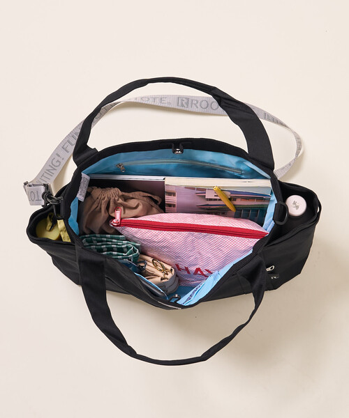 FREAK'S STORE（フリークスストア）の「ROOTOTE × FREAK'S STORE/ルートート ＜ショルダーストラップ付＞別注 ミディアムポケッツ D 撥水 トートバッグ ジャガードストラップ/ママバッグ/A4サイズトートバッグ/大容量トートバッグ（トートバッグ・レディース・ブラウン/グレー/ブラック・ONE SIZE）」の22枚目の写真