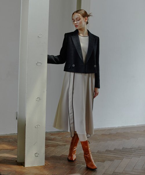 ETMON（エトモン）の「Tweed Double Jacket  Black（テーラードジャケット・レディース・その他・FREE）」の2枚目の写真