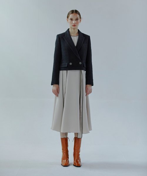 ETMON（エトモン）の「Tweed Double Jacket  Black（テーラードジャケット・レディース・その他・FREE）」の4枚目の写真