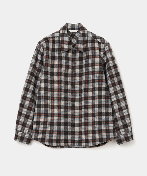 UNIFORM BRIDGE(ユニフォームブリッジ)の「wool heavy check shirt brown(シャツ/ブラウス・メンズ・その他・LARGE/X-LARGE/MEDIUM)」の1枚目の写真