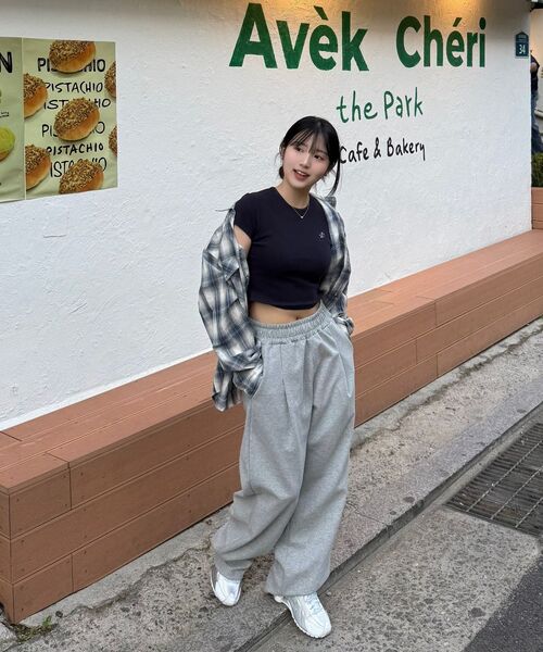 CHAMBROS（チャンブロス）の「ポイントロゴピンタックワイドスウェットパンツ[グレー]（スウェットパンツ・レディース・その他・SMALL/MEDIUM/LARGE/4/3/2/1/X-LARGE）」の12枚目の写真
