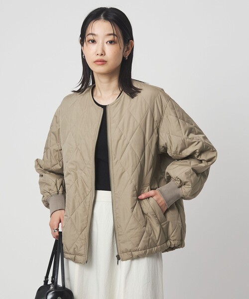 green label relaxing（グリーンレーベルリラクシング）の「ダイヤ キルティング ブルゾン 撥水（ブルゾン・レディース・ブラック/ライトグレー/ベージュ・FREE）」の3枚目の写真