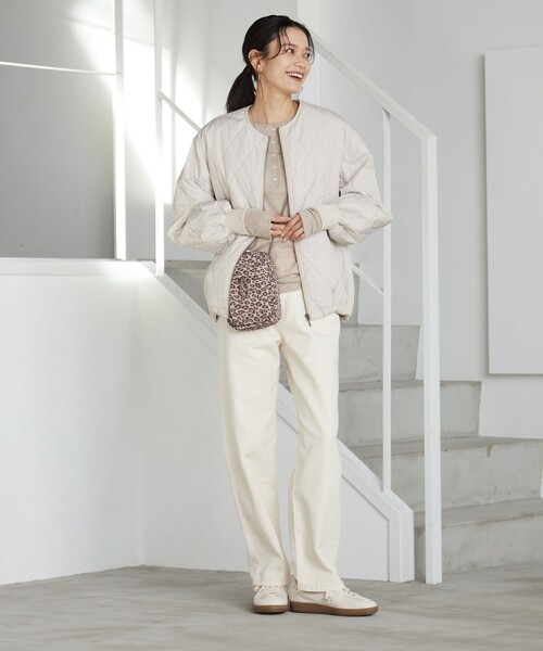 green label relaxing（グリーンレーベルリラクシング）の「ダイヤ キルティング ブルゾン 撥水（ブルゾン・レディース・ブラック/ライトグレー/ベージュ・FREE）」の10枚目の写真