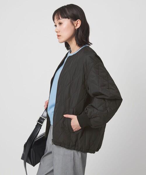 green label relaxing（グリーンレーベルリラクシング）の「ダイヤ キルティング ブルゾン 撥水（ブルゾン・レディース・ブラック/ライトグレー/ベージュ・FREE）」の11枚目の写真