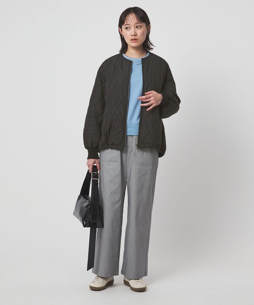 green label relaxing（グリーンレーベルリラクシング）の「ダイヤ キルティング ブルゾン 撥水（ブルゾン・レディース・ブラック/ライトグレー/ベージュ・FREE）」の13枚目の写真