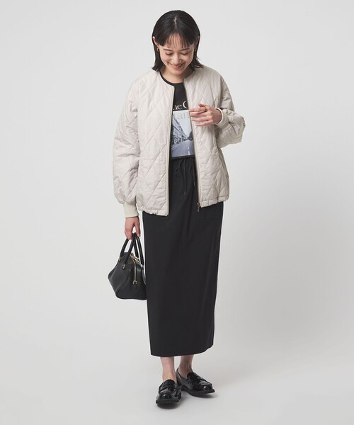 green label relaxing（グリーンレーベルリラクシング）の「ダイヤ キルティング ブルゾン 撥水（ブルゾン・レディース・ブラック/ライトグレー/ベージュ・FREE）」の22枚目の写真