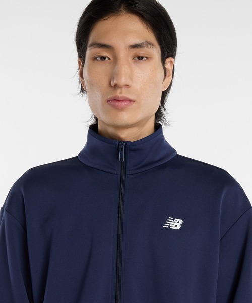 ネイビー　トラックジャケット　スポーツ　ランニングウェア セール】ニットトラックジャケット（ジャージ）｜New Balance