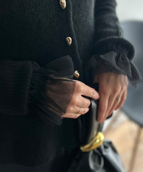 Kotoe(コトエ)の「チュール袖 アームカバー 付け袖(アームカバー・レディース・ブラック/ホワイト・FREE)」の16枚目の写真