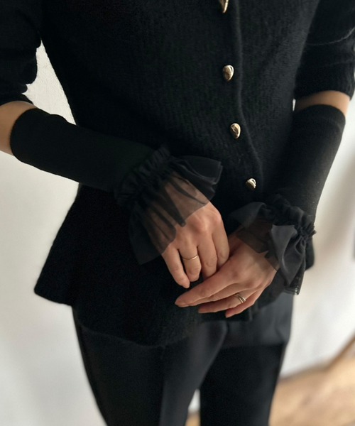 Kotoe(コトエ)の「チュール袖 アームカバー 付け袖(アームカバー・レディース・ブラック/ホワイト・FREE)」の21枚目の写真