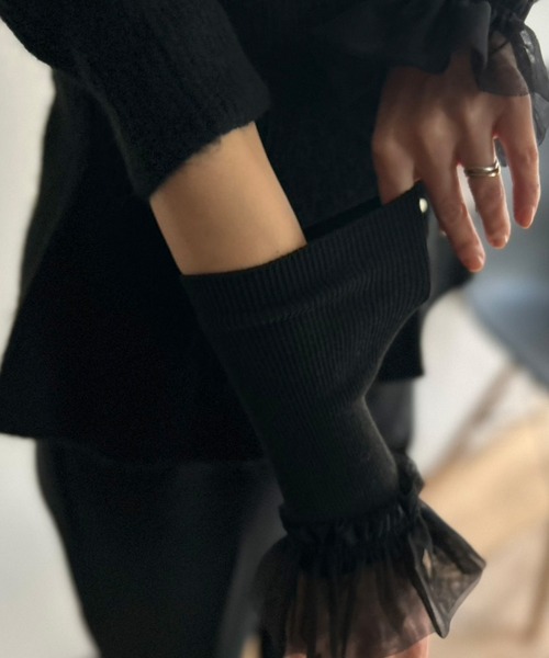 Kotoe(コトエ)の「チュール袖 アームカバー 付け袖(アームカバー・レディース・ブラック/ホワイト・FREE)」の22枚目の写真