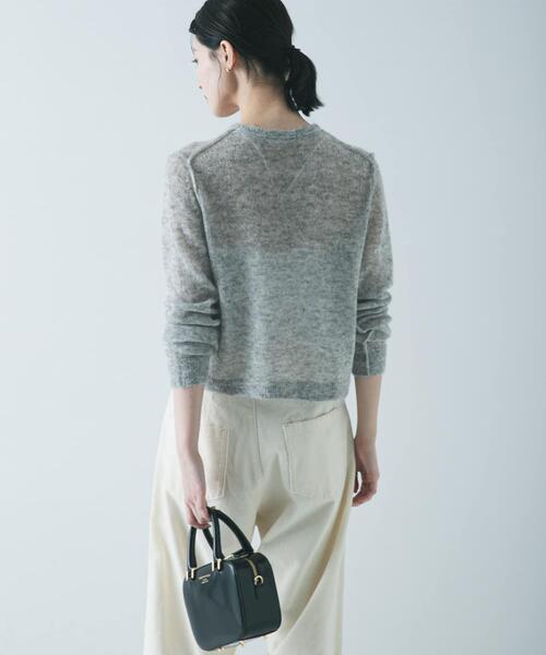 URBAN RESEARCH（アーバンリサーチ）の「シアーモヘヤカーディガン（カーディガン/ボレロ・レディース・ライトグレー/イエロー/ネイビー・FREE）」の6枚目の写真