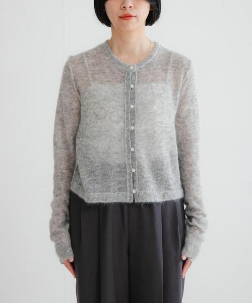 URBAN RESEARCH（アーバンリサーチ）の「シアーモヘヤカーディガン（カーディガン/ボレロ・レディース・ライトグレー/イエロー/ネイビー・FREE）」の10枚目の写真