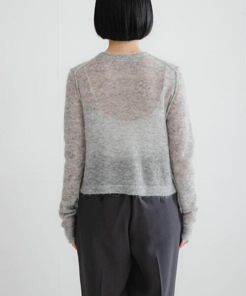 URBAN RESEARCH（アーバンリサーチ）の「シアーモヘヤカーディガン（カーディガン/ボレロ・レディース・ライトグレー/イエロー/ネイビー・FREE）」の12枚目の写真