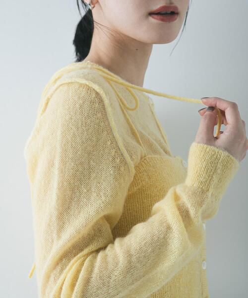 URBAN RESEARCH(アーバンリサーチ)の「シアーモヘヤカーディガン(カーディガン/ボレロ・レディース・ネイビー/イエロー/ライトグレー・FREE)」の17枚目の写真