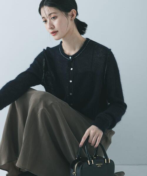 URBAN RESEARCH(アーバンリサーチ)の「シアーモヘヤカーディガン(カーディガン/ボレロ・レディース・ネイビー/イエロー/ライトグレー・FREE)」の12枚目の写真