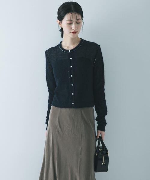 URBAN RESEARCH(アーバンリサーチ)の「シアーモヘヤカーディガン(カーディガン/ボレロ・レディース・ネイビー/イエロー/ライトグレー・FREE)」の10枚目の写真