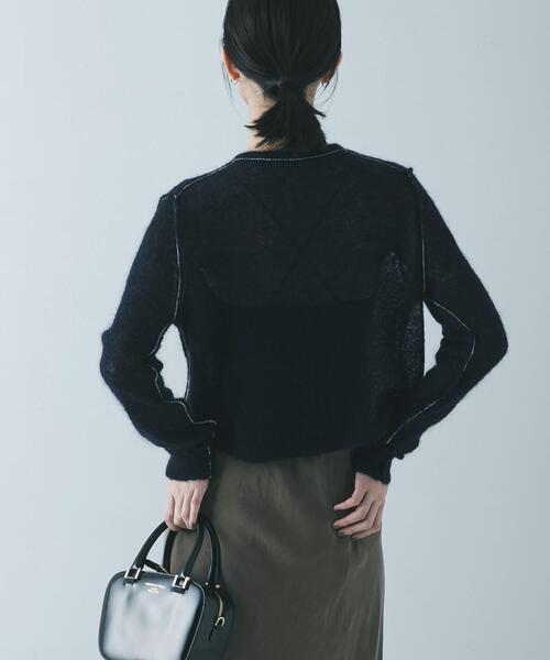 URBAN RESEARCH(アーバンリサーチ)の「シアーモヘヤカーディガン(カーディガン/ボレロ・レディース・ネイビー/イエロー/ライトグレー・FREE)」の7枚目の写真