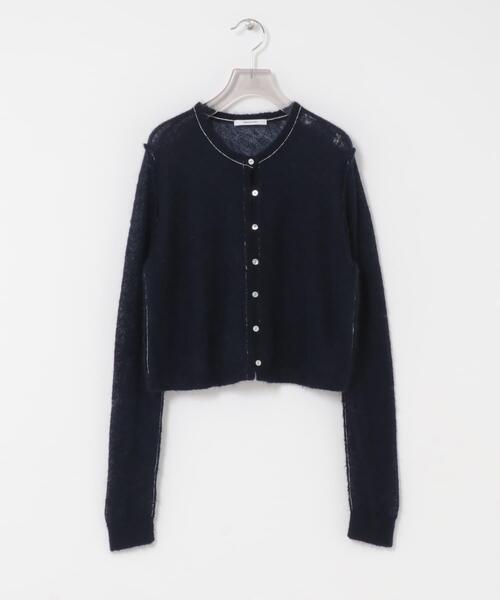 URBAN RESEARCH(アーバンリサーチ)の「シアーモヘヤカーディガン(カーディガン/ボレロ・レディース・ネイビー/イエロー/ライトグレー・FREE)」の5枚目の写真