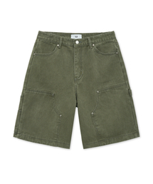 カチオンウォッシュドダブルニカーペンターパンツ KHAKI