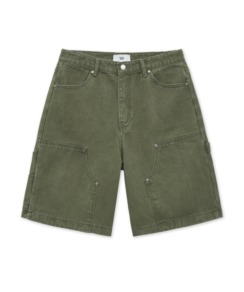WEST GRAND BOULEVARD(ウエストグランドブルバード)の「カチオンウォッシュドダブルニカーペンターパンツ KHAKI(その他パンツ・メンズ・その他・MEDIUM/X-LARGE/XX-LARGE/LARGE)」の1枚目の写真