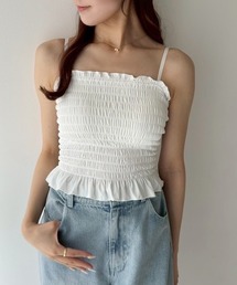 one after another NICE CLAUP | シャーリングブラトップ(キャミソール)