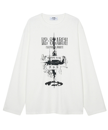 FDR（エフディーアール）の「Painted Castle Waffle Long sleeve Cream（Tシャツ/カットソー）」