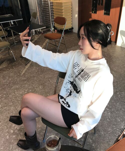 FDR（エフディーアール）の「Painted Castle Waffle Long sleeve Cream（Tシャツ/カットソー・メンズ・その他・SMALL/MEDIUM/LARGE）」の8枚目の写真