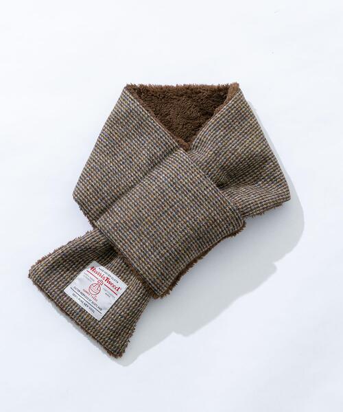 HARRIS TWEED(ハリスツイード)の「HARRIS TWEED中綿マフラー(マフラー・メンズ・ネイビー/チャコールグレー/ブラウン・ONE)」の3枚目の写真