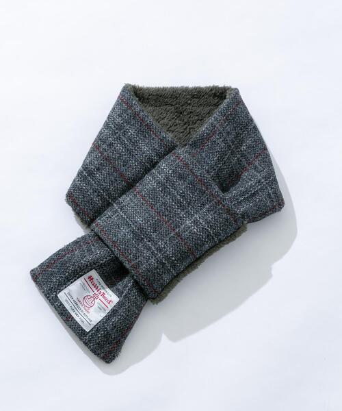 HARRIS TWEED(ハリスツイード)の「HARRIS TWEED中綿マフラー(マフラー・メンズ・ネイビー/チャコールグレー/ブラウン・ONE)」の2枚目の写真
