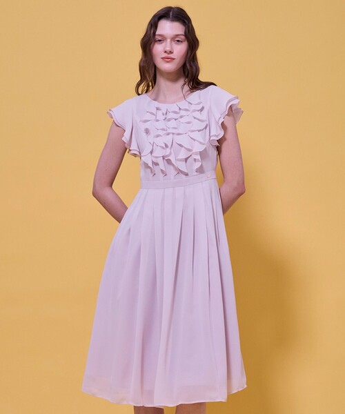 TOCCA（トッカ）の「CHIFFON WHISPER ドレス（ワンピース・レディース・ピンク系/ブラック系・0/2/4/6）」の5枚目の写真