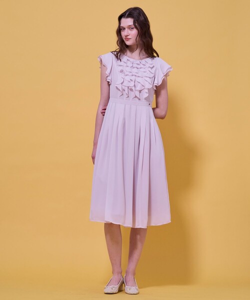 TOCCA（トッカ）の「CHIFFON WHISPER ドレス（ワンピース・レディース・ピンク系/ブラック系・0/2/4/6）」の6枚目の写真