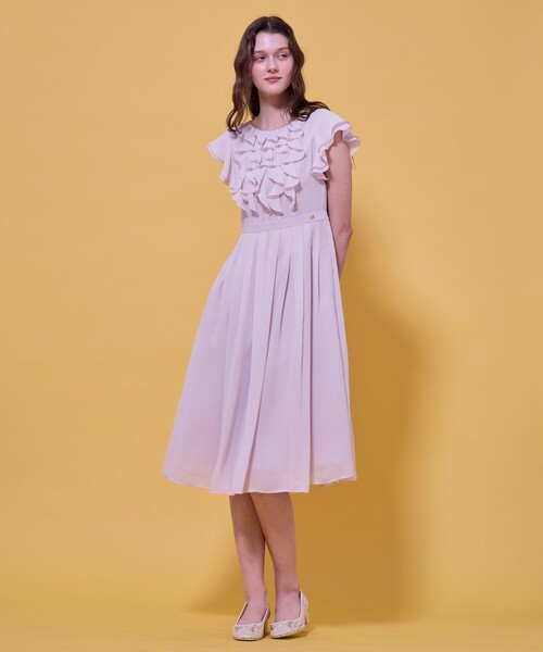TOCCA（トッカ）の「CHIFFON WHISPER ドレス（ワンピース・レディース・ピンク系/ブラック系・0/2/4/6）」の7枚目の写真