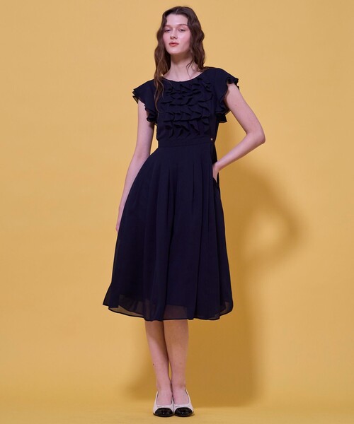TOCCA（トッカ）の「CHIFFON WHISPER ドレス（ワンピース・レディース・ピンク系/ブラック系・0/2/4/6）」の11枚目の写真