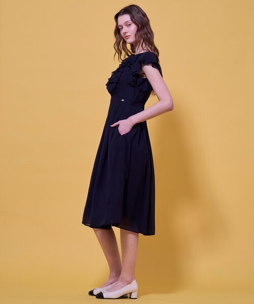 TOCCA（トッカ）の「CHIFFON WHISPER ドレス（ワンピース・レディース・ピンク系/ブラック系・0/2/4/6）」の12枚目の写真