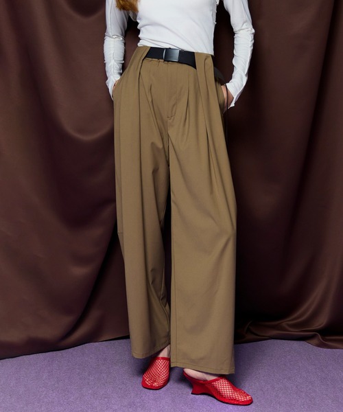 MAISON SPECIAL(メゾンスペシャル)の「Tunnel Loop Belt Set Pants/トンネルループベルトセットパンツ(その他パンツ・レディース・ベージュ/ネイビー/グレー・38/36)」の15枚目の写真