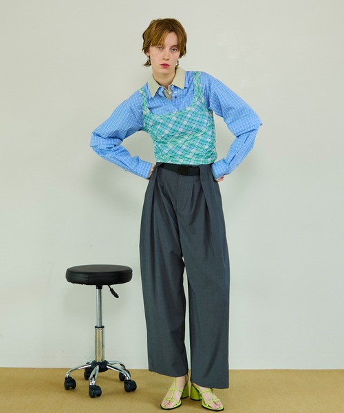 MAISON SPECIAL(メゾンスペシャル)の「Tunnel Loop Belt Set Pants/トンネルループベルトセットパンツ(その他パンツ・レディース・ベージュ/ネイビー/グレー・38/36)」の20枚目の写真