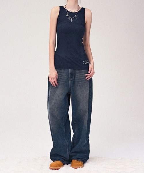 AVANDRESS(アバンドレス )の「AVANDRESS/ビンテージワイドデニムパンツ(デニムパンツ・レディース・ライトブルー/ブルー・SMALL)」の3枚目の写真