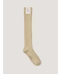 SOOPUI（スープイ）の「Organic cotton knee socks in beige（ソックス/靴下・レディース）」