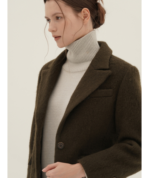 ACUD(アクド)の「Alpaca Coat Jacket _Brown(テーラードジャケット・レディース・カーキブラウン・MEDIUM/SMALL)」の2枚目の写真