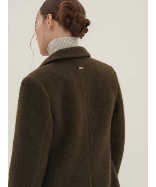 ACUD(アクド)の「Alpaca Coat Jacket _Brown(テーラードジャケット・レディース・カーキブラウン・MEDIUM/SMALL)」の7枚目の写真